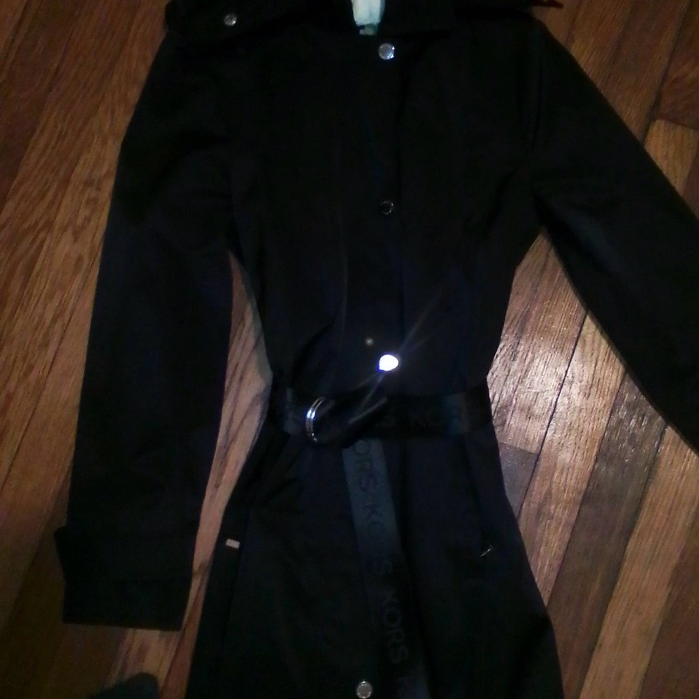 Michael Kors Dark Trench Coat with Belt